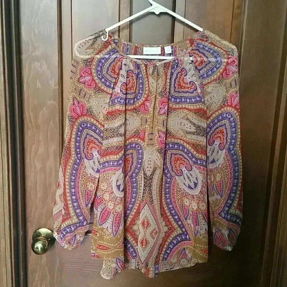 New York and Company sheer blouse